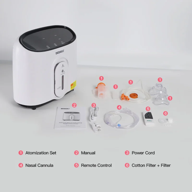 Mobile Oxygene Concentrator Parts Therapy Machine  Home Generator 50 Liter Cylinder With Nebulizer Oxygen Concentrator