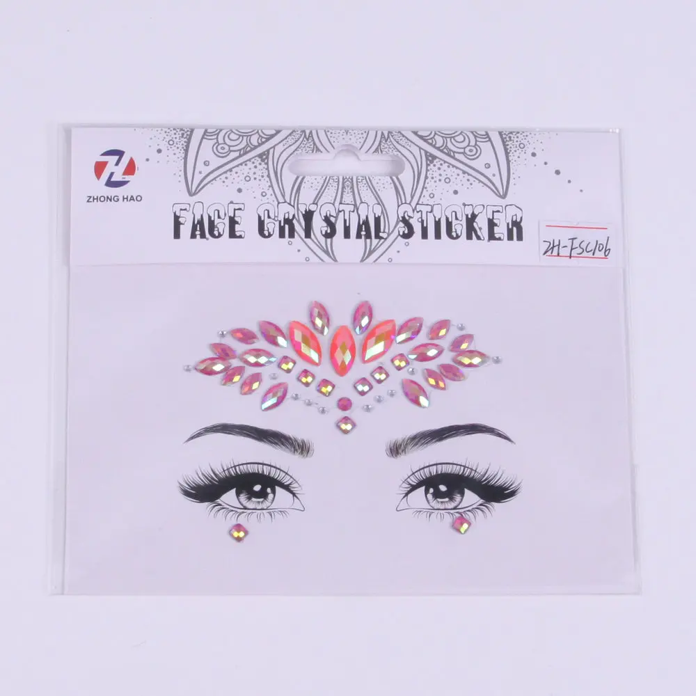 New Face Sticker Fluorescence and Glow in the Dark