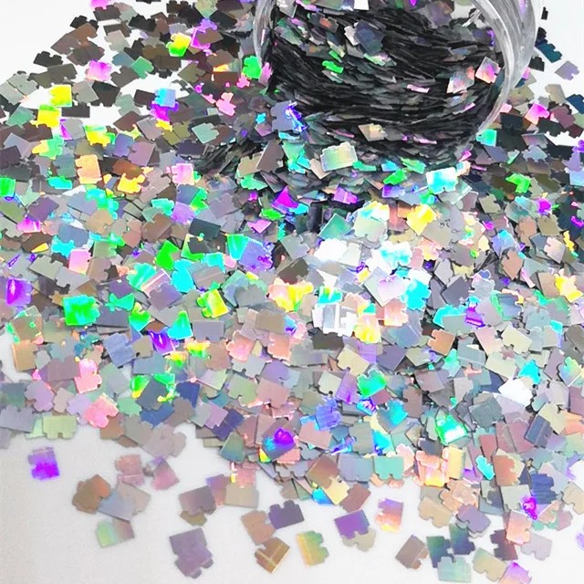 Puzzle Logo glitter  shapes ,Logo shape glitter