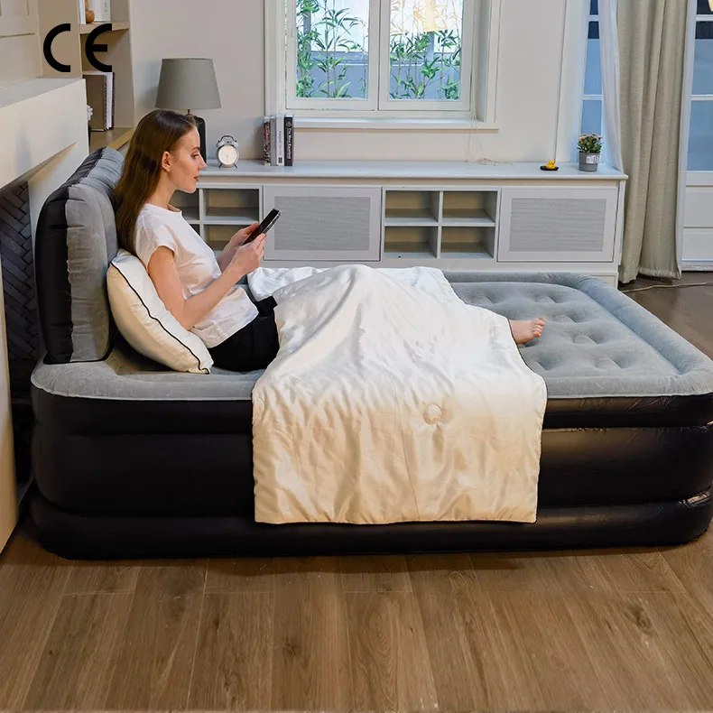 Full Air Mattress With Built in Pump Inflatable King Size 22 inches High Mattress