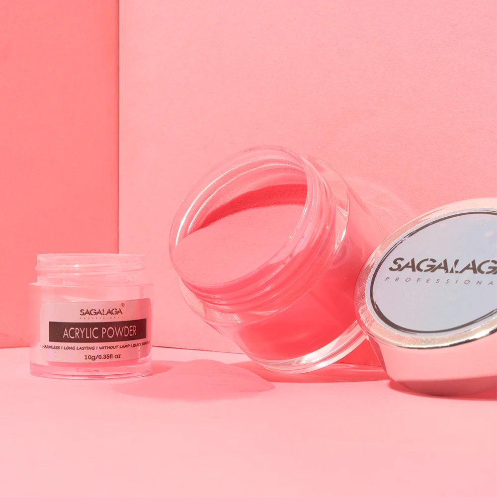 More Colors Nail Acrylic Powder wholesale Nude Pink Red Glitter Professional Polymer 3D Acrylic Art for French Extension Carving