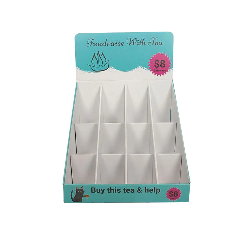 Factory Direct Sale Christmas Paper Corrugated Cardboard Advertising Printing Shelves Paper Counter Tabletop Display Stands Box