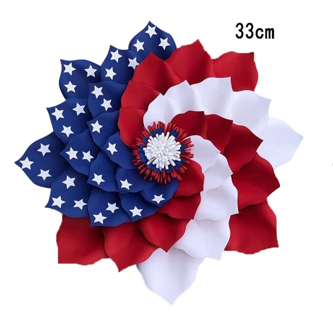 Independence day USA July 4th Patriotic Wreath Handcrafted Hanging Flag american eagle wreath 4th of july