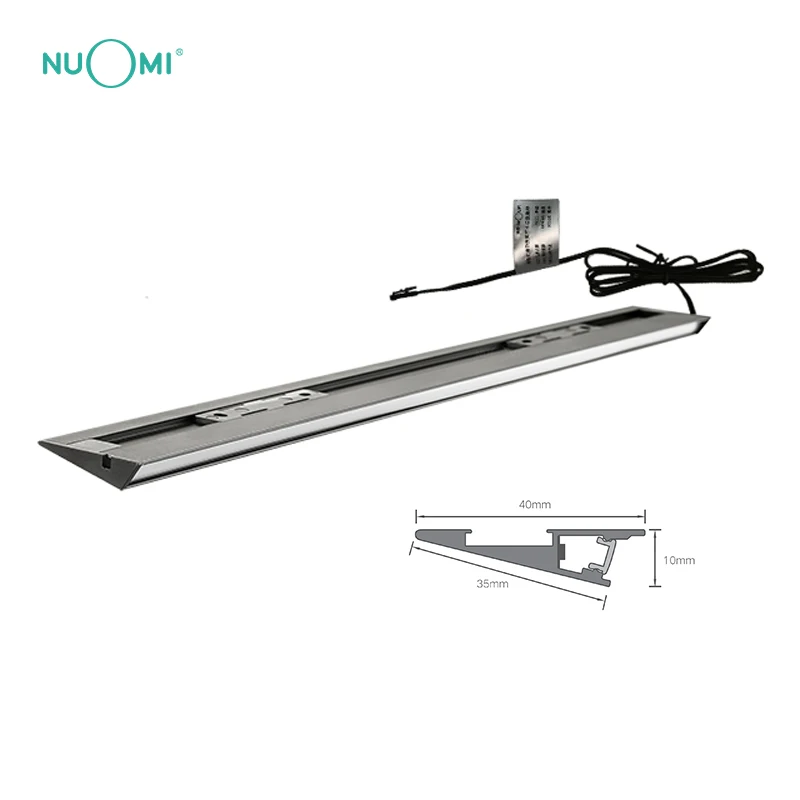 NUOMI Surface Mounted Aluminum Profile Oblique Lighting Lamp Wardrobe Lights inward glowing design Under Cabinet Led Light