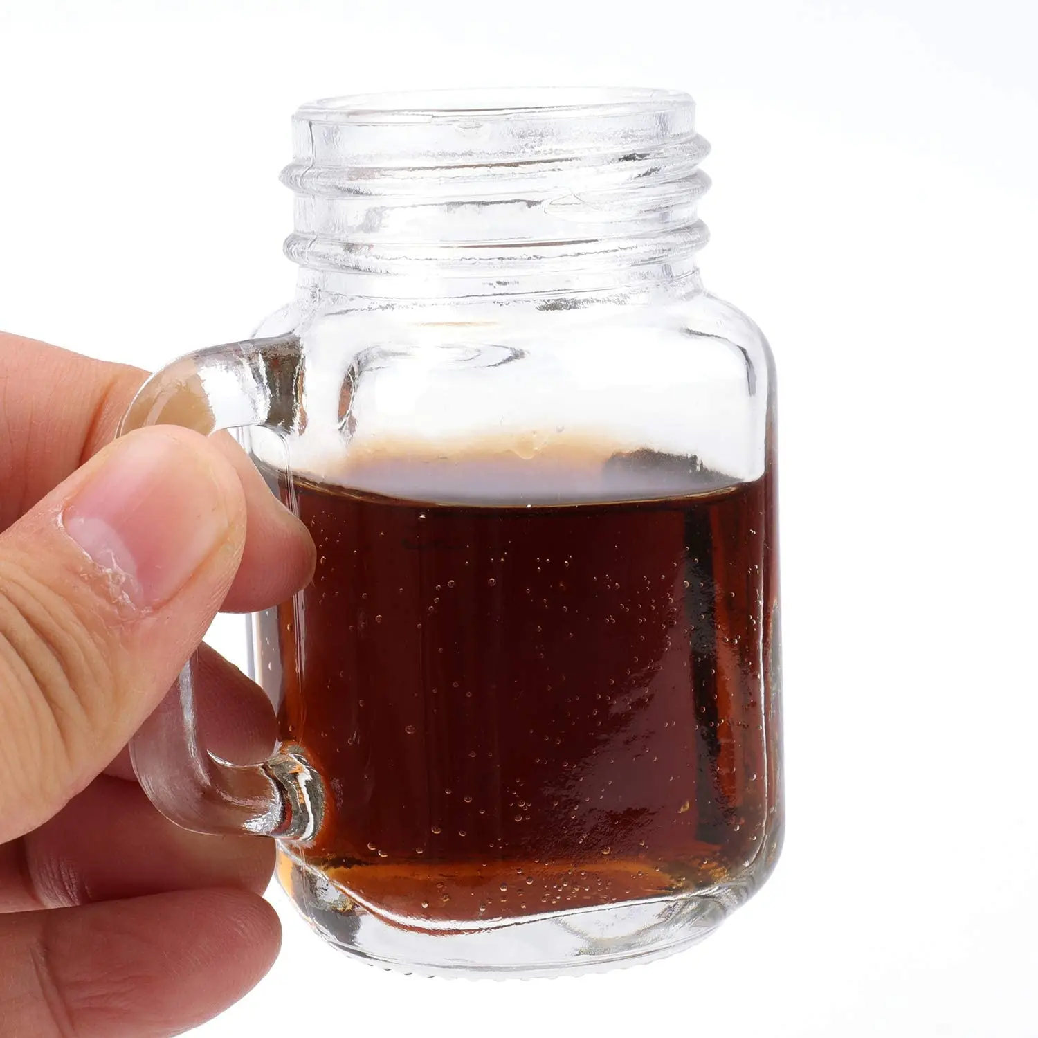 2 oz Mini Mason Jar Shot Glasses With Lids Glass Favor Jars for Drink Dessert Candle Craft