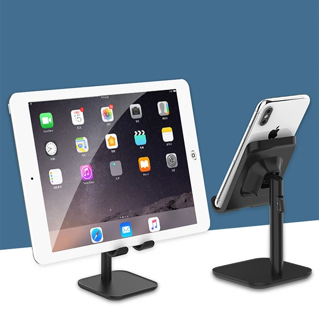 Most Popular Retractable Design Tablet Car Mount Holder with Qi Fast Desk Lamp Wireless Charger Mobile Phone Black Electric 10W