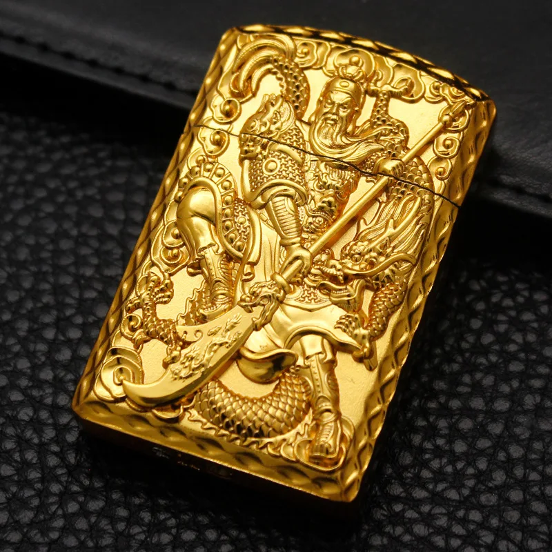 MF362 оптовая продажа титановый рельефный шлифовальный круг Guan Gong открытая зажигалка