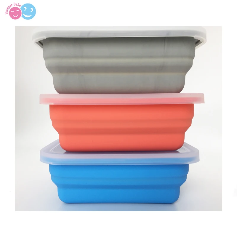 3 Portions New Arrival Silicone Ice Tray Baby Food Storage Container Folding Freezer Tray