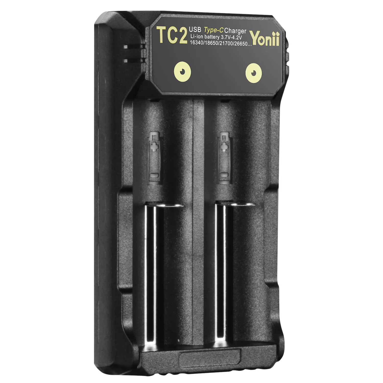 YONII TC2 18650 Battery USB 3.7V 26650 Smart Universal Charger 4.2V 21700 Scalable Lithium Battery Charger With Two Four Slot D4