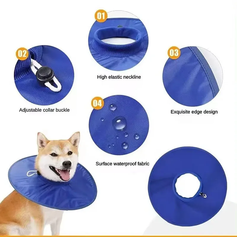 2024 Hot selling Custom Color Elizabeth Color for Dog Circle Collar Neck Ring Anti-Licking or Anti-biting