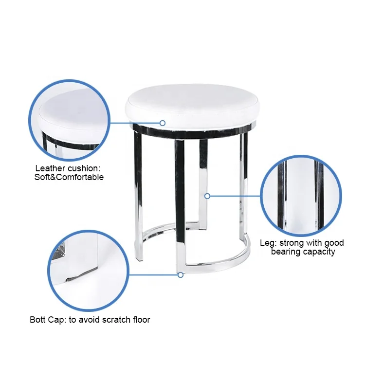 
High quality furniture leather ottoman stool 