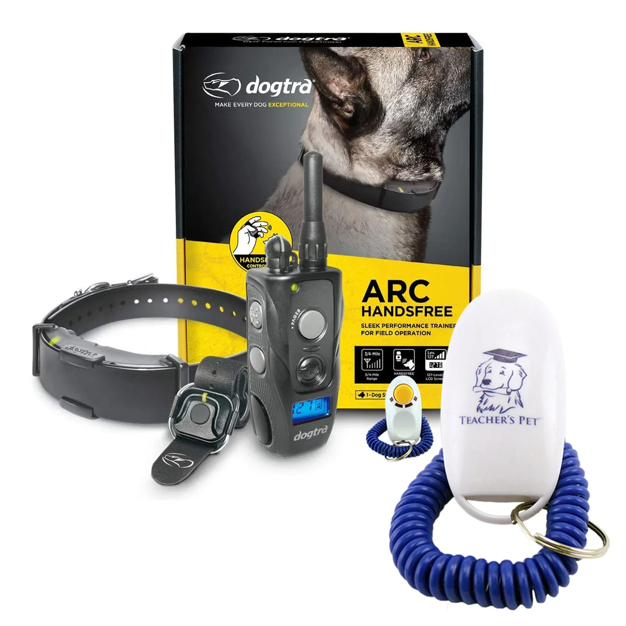 super!!mber  HOT ARC Remote Dog Training Collar 3 4 Mile Expandable Trainer Rechargeable