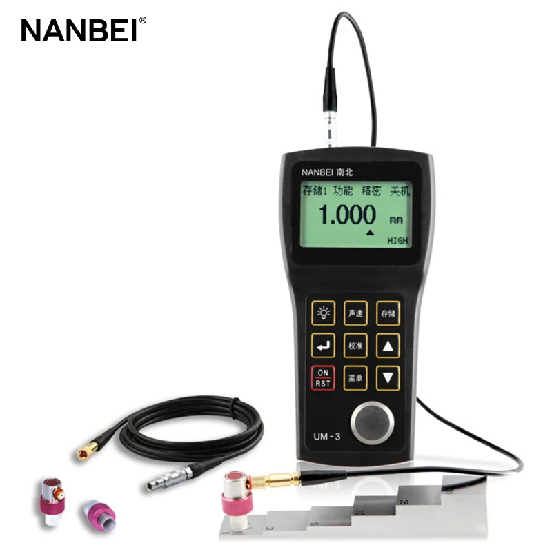 Digital coating ultrasonic thickness of steel gauges test