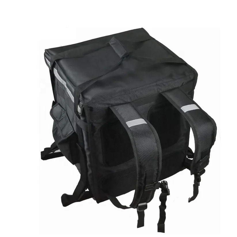Wholesale Custom Printed Logo Insulated Food Delivery Backpack Thermal Pizza Delivery Bag Leak-Proof Cooler