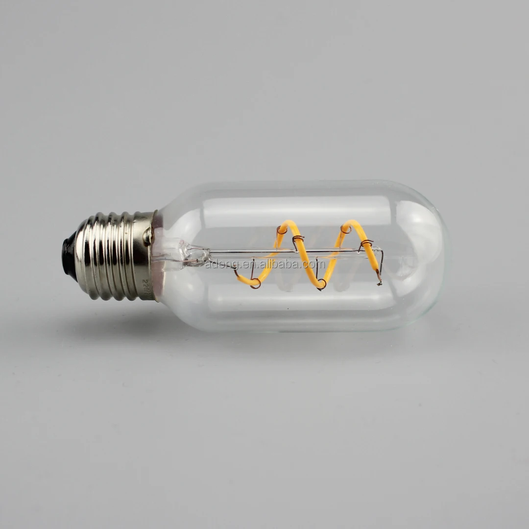 Antique Style Amber Tube 2W E27 E26 Base T45 Vintage Edison bulb Incandescent Old Fashioned led Light Bulb Warm Decorative Lamp