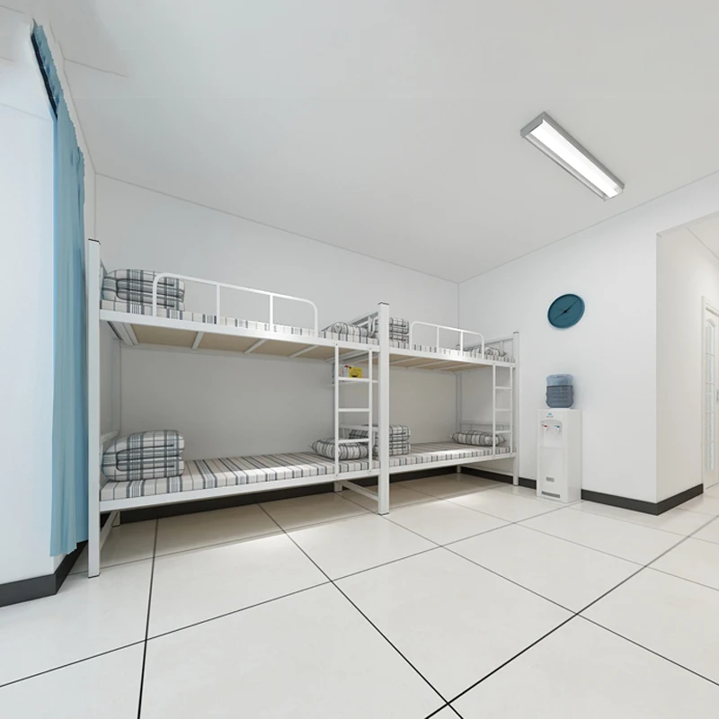 Cheap Dormitory Bunk Bed Price cama elevada Metal Steel Bunk Bed