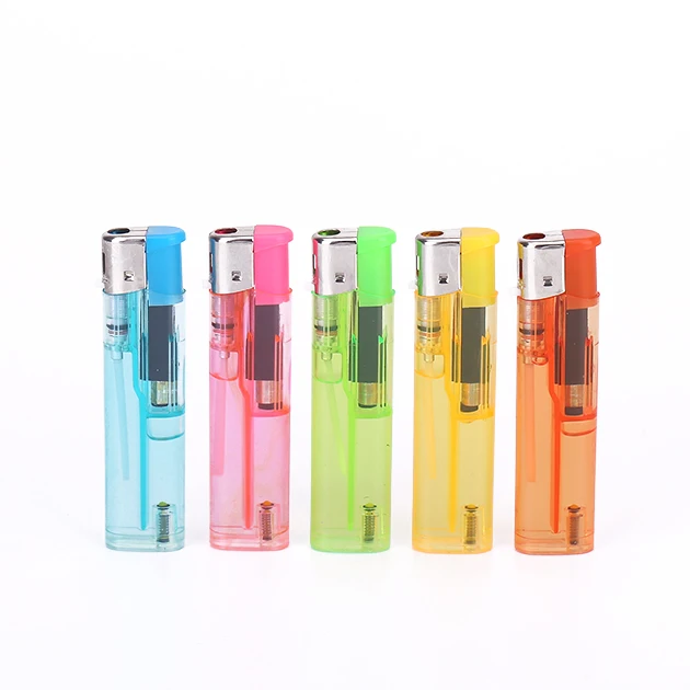 semi transparent  refillable plastic lighter