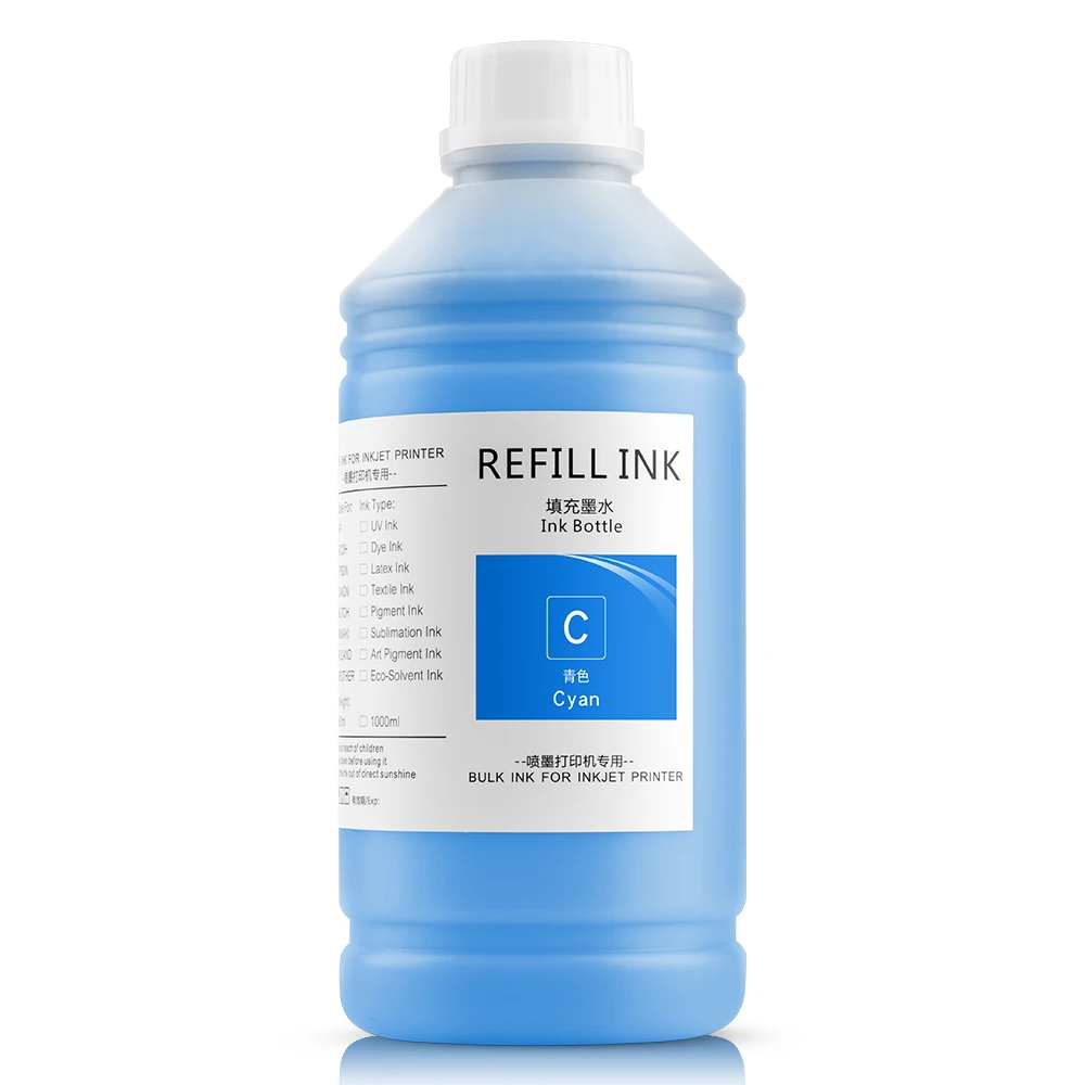 Ocbestjet 1000ML 6 Colors Universal Pigment Ink For HP 72 Designjet T1110 T1120 T1200 T1300 T2300 T610 T770 T790 T795 Printer