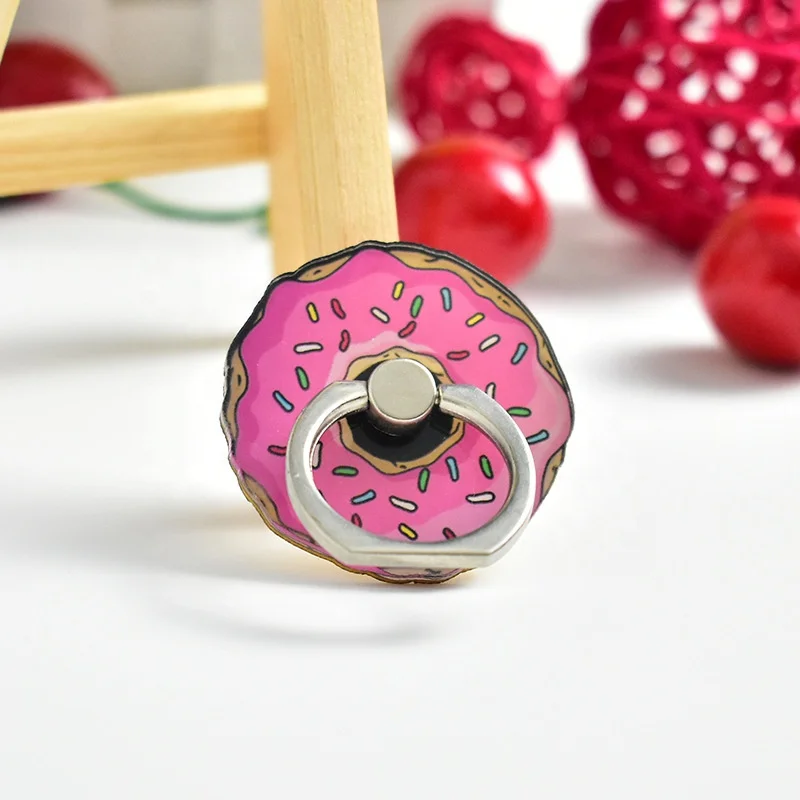 Причудливые гаджеты для сотовых телефонов, аксессуары, пончик в форме пончика, держатель для телефона, подставка-стенд, держатель-кольцо на палец