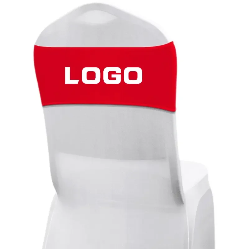customization customized chair band sash with logo the back of the chair hat chair slipper cover low moq
