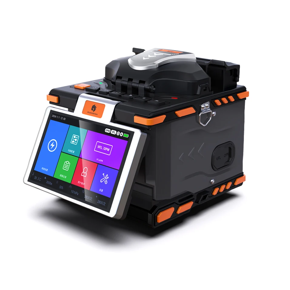 GYUANGYAN M5  Portable optical fiber cable welding machine Built-in optic power meter visual fault locator FTTH Fusion Splicer