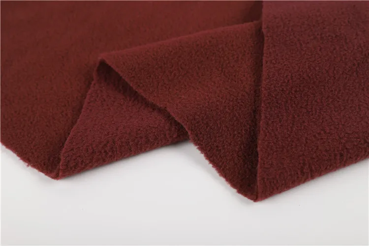 100% polyester manufacturing double side fleece fabric polar fleece for sale