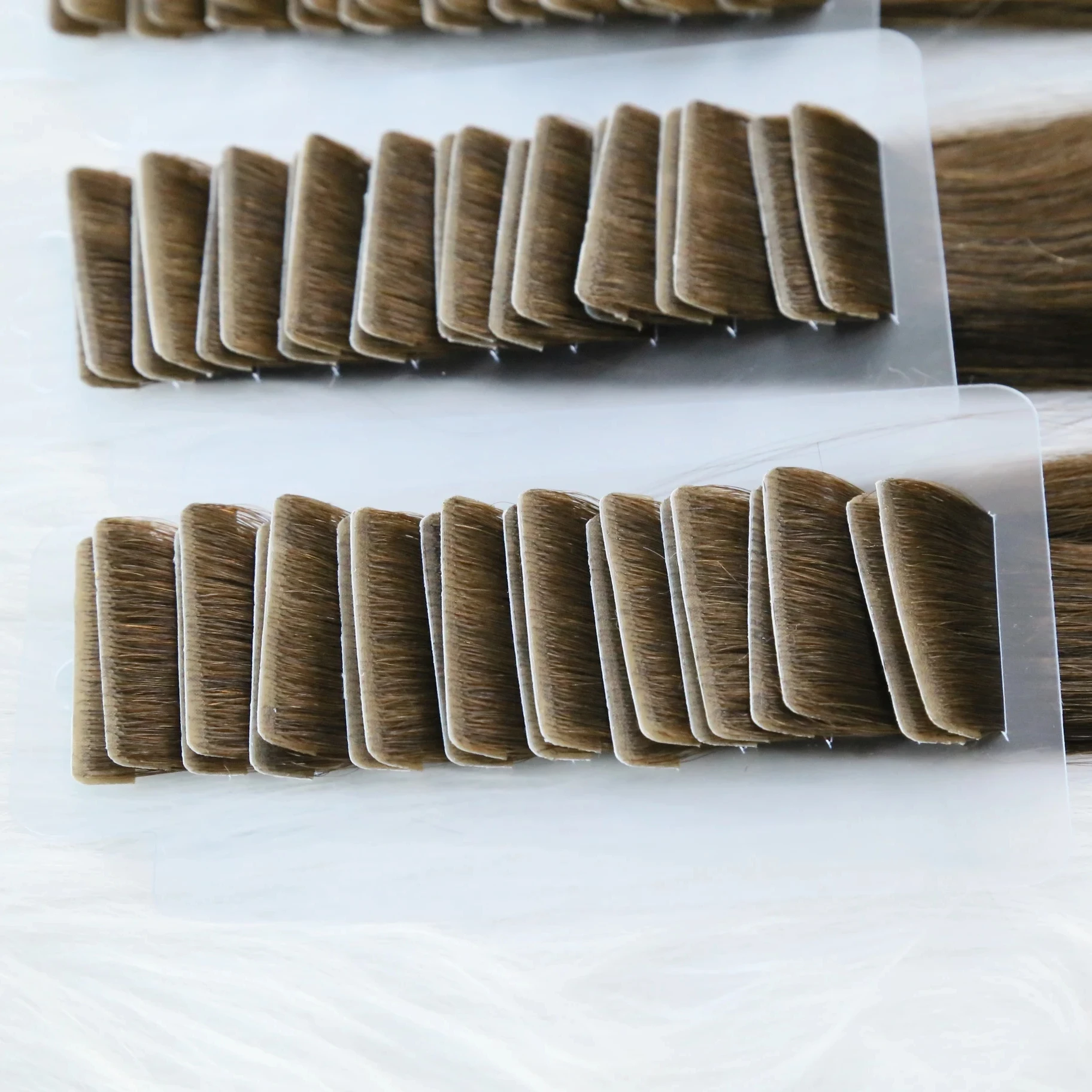 2024 #2 & #4 Brown Color Human Hair Tape In Extensions Invisible Skineweft Tape In Hair Vietnamese Raw Hair Tape In