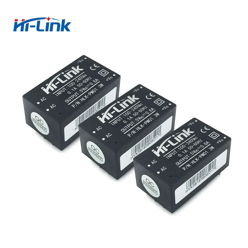 Оригинальный HLK-PM01 Hi-Link, 5 В, 3 Вт, AC-DC, понижающий изолированный коммутационный модуль питания 220 В