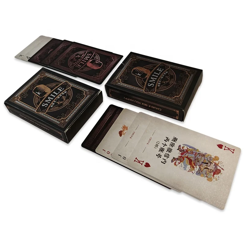 Custom Logo Buy High Quality Wholesale Black Us Kuwait Plastic Printer Manufacturers Paper Printing Poker Playing Cards In Bulk