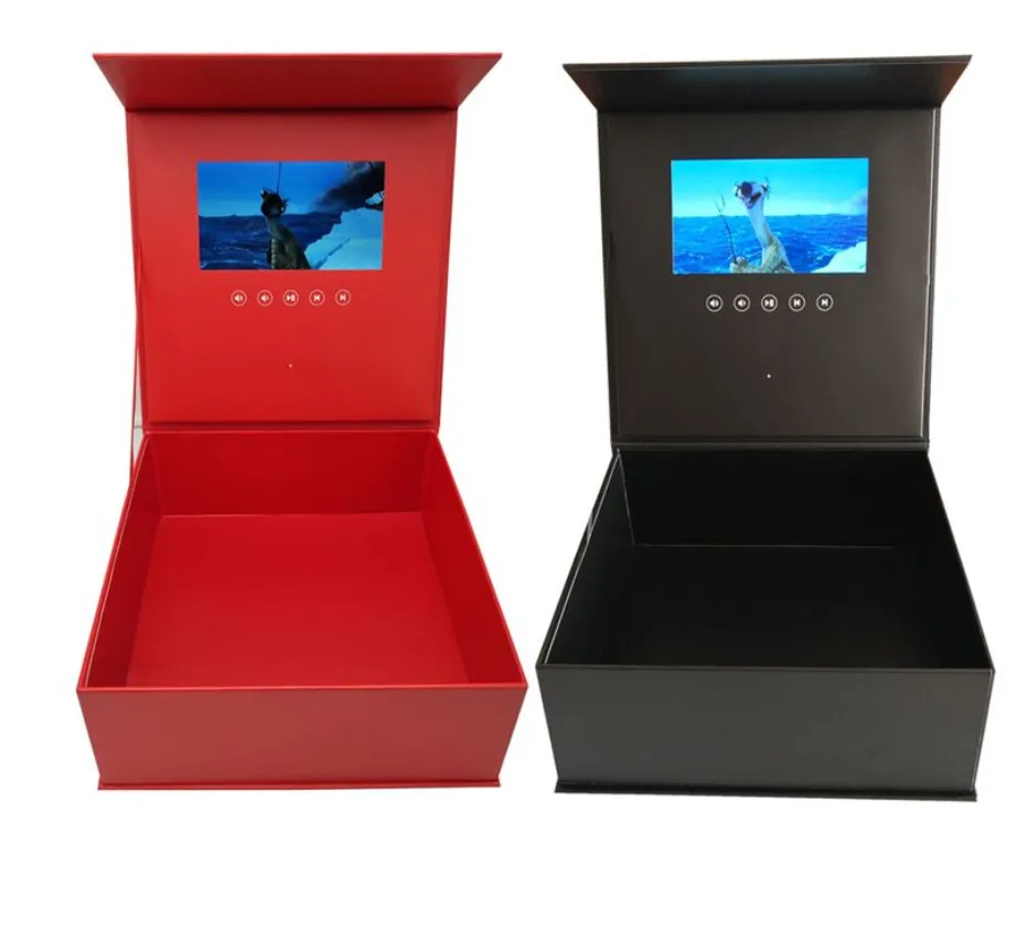 Upload Your Video Auto-Play Flower Box Set With 7 inch Lcd Screen Packaging Box