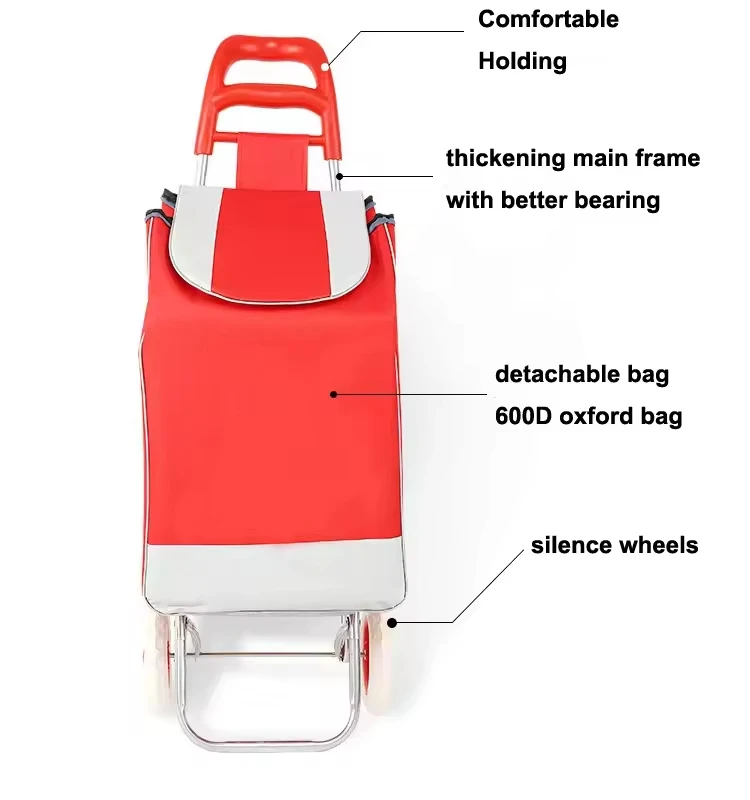 Hot Sale Supermarket Folding Shopping Trolley Bag Portable Trolley Shopping Bag Shopping Trolley Luggage Bag Cart With Wheels