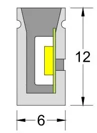 Водонепроницаемая гибкая неоновая Светодиодная лента IP67 6*12 мм 3000K 12 в 8 1 светодиод/блок