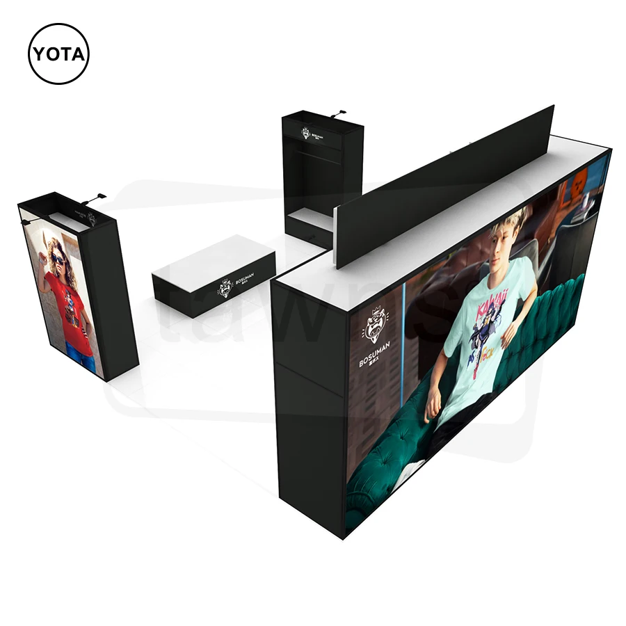 Tawns 20ft Advertising Aluminum Tube Tension Fabric Display Portable Trade Show Exhibition Booth