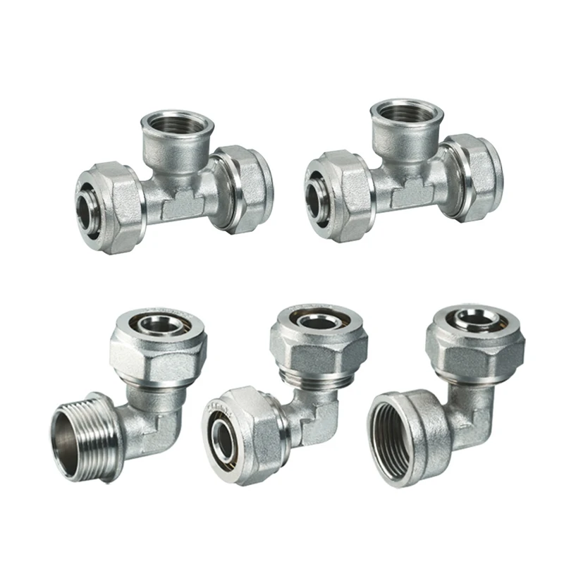 Brass Compression Fittings for plumbing water and gas pex pipe brass gas fitting