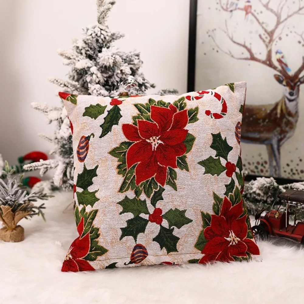 2024 Christmas decorations creative square pillowcases family Christmas decorations window atmosphere decoration supplies