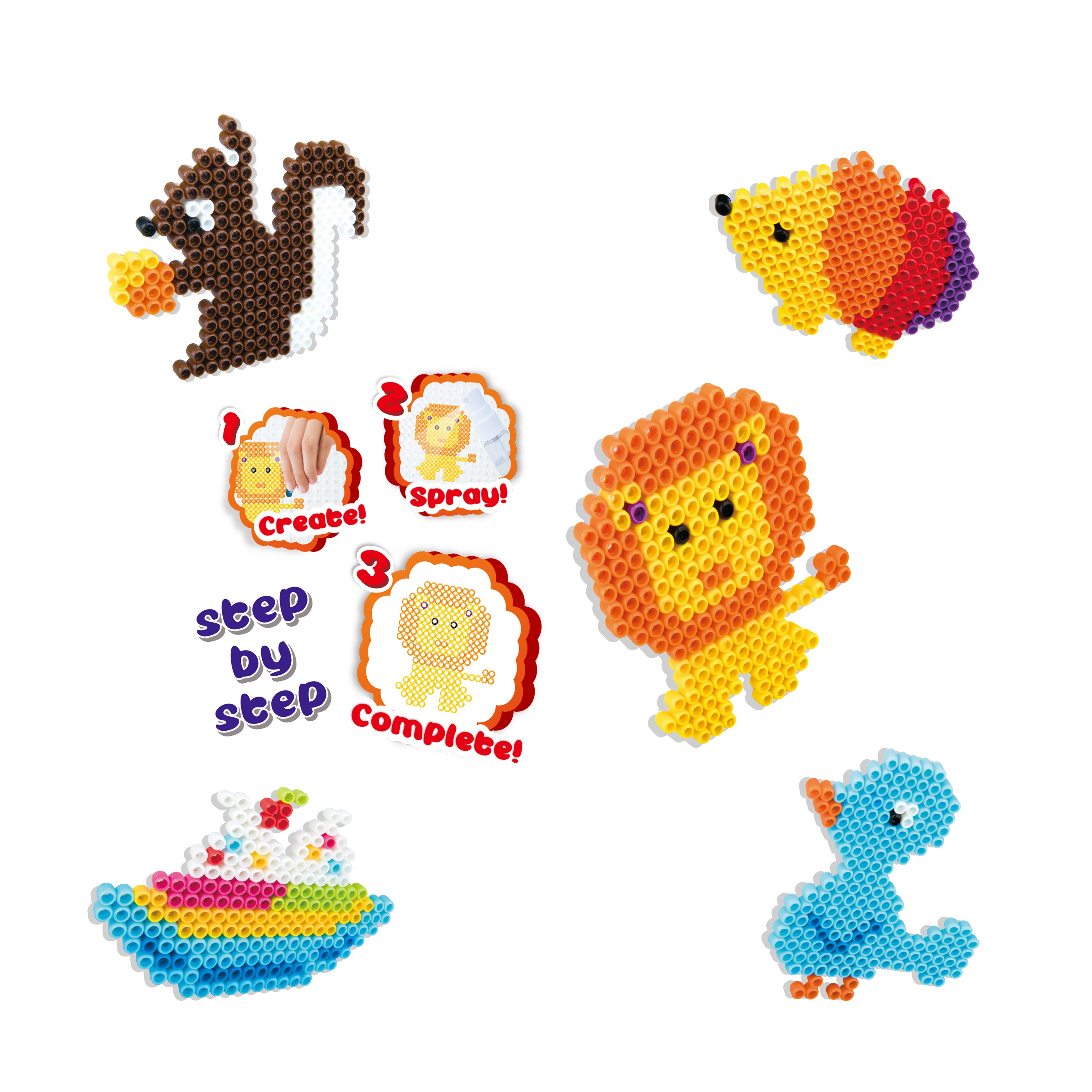 
Fun Project Educational Customized DIY Magic Water Fuse Beads Super Beads Kit with Pegboard 