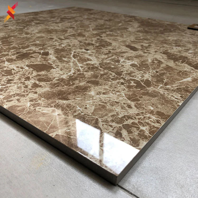 High quality italian polished brown marble look wall floor tile ceramic flooring porcelain tiles 600x600