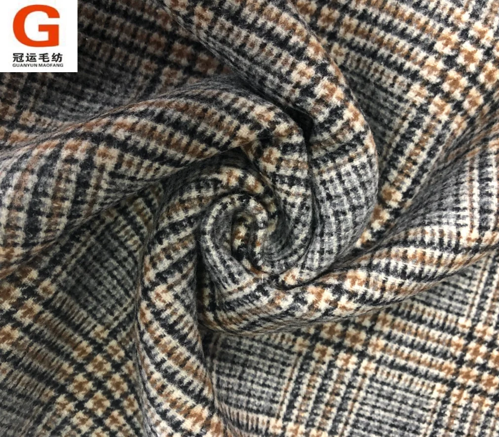 Китайский производитель шерсти Классическая трафановая Клетчатая Шерстяная Кашмирская шерстяная ткань оптом