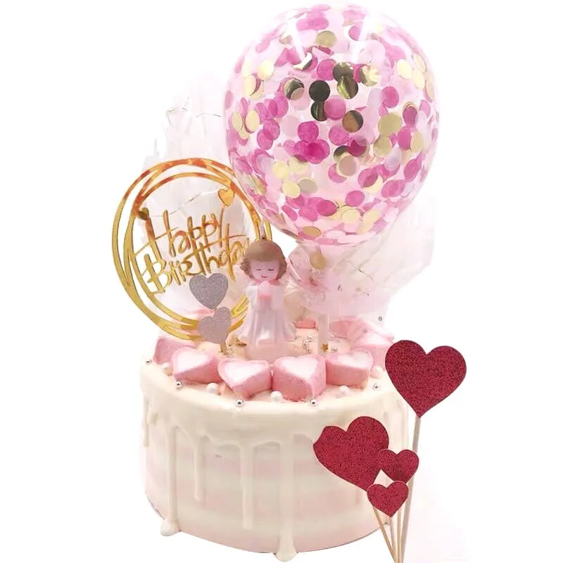 
5 дюймовые стильные шарики в стиле ins, Бобо, шарики с наклейкой для украшения торта на день рождения или цветочной коробки 