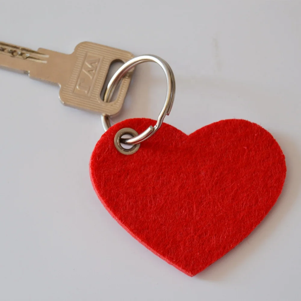 Custom Shapes Felt Key Chains Key Ring