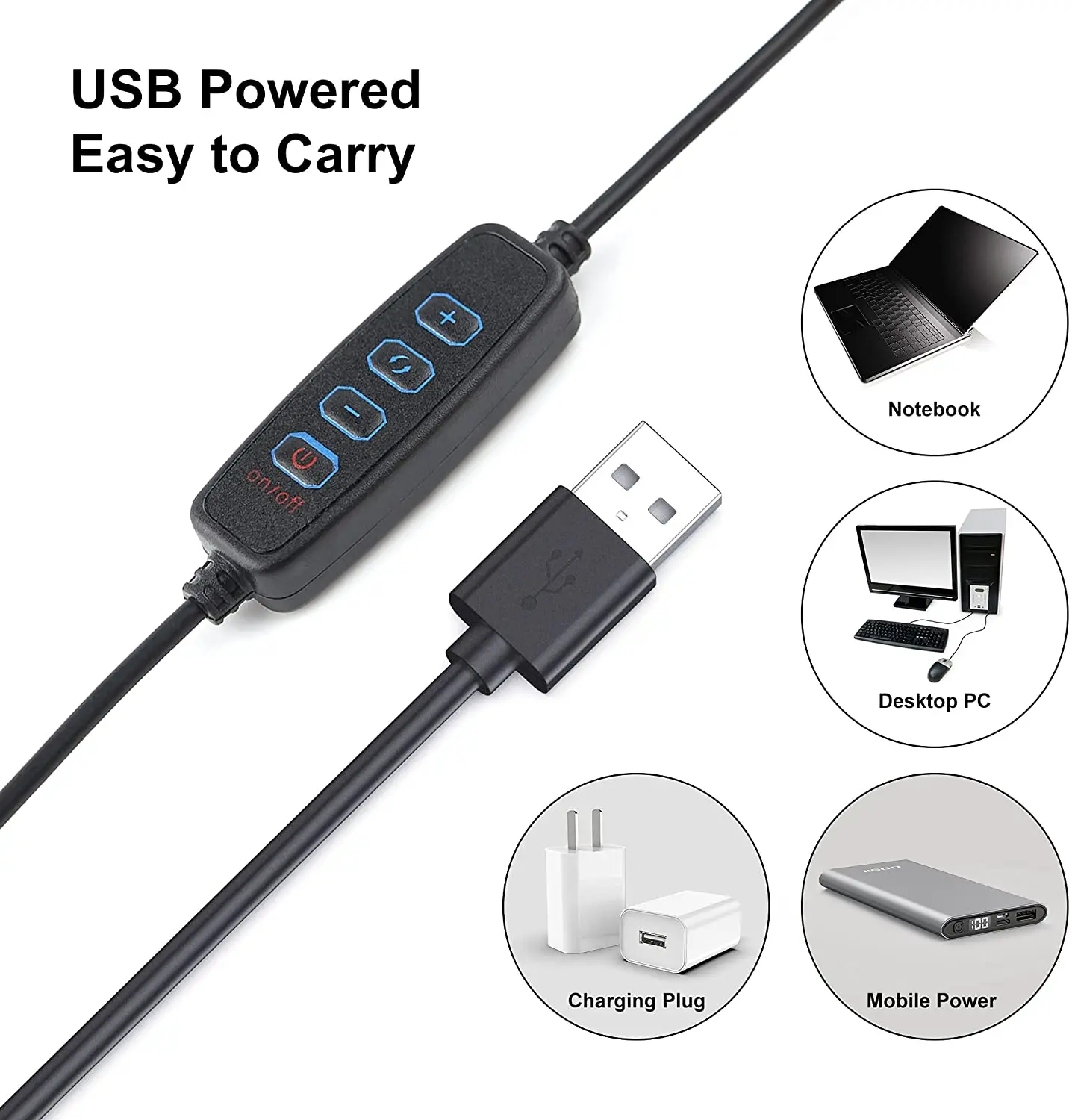 6 inch Usb Photo Selfie Fill Video computer Conference Lighting Kit Led Ring Light with clip