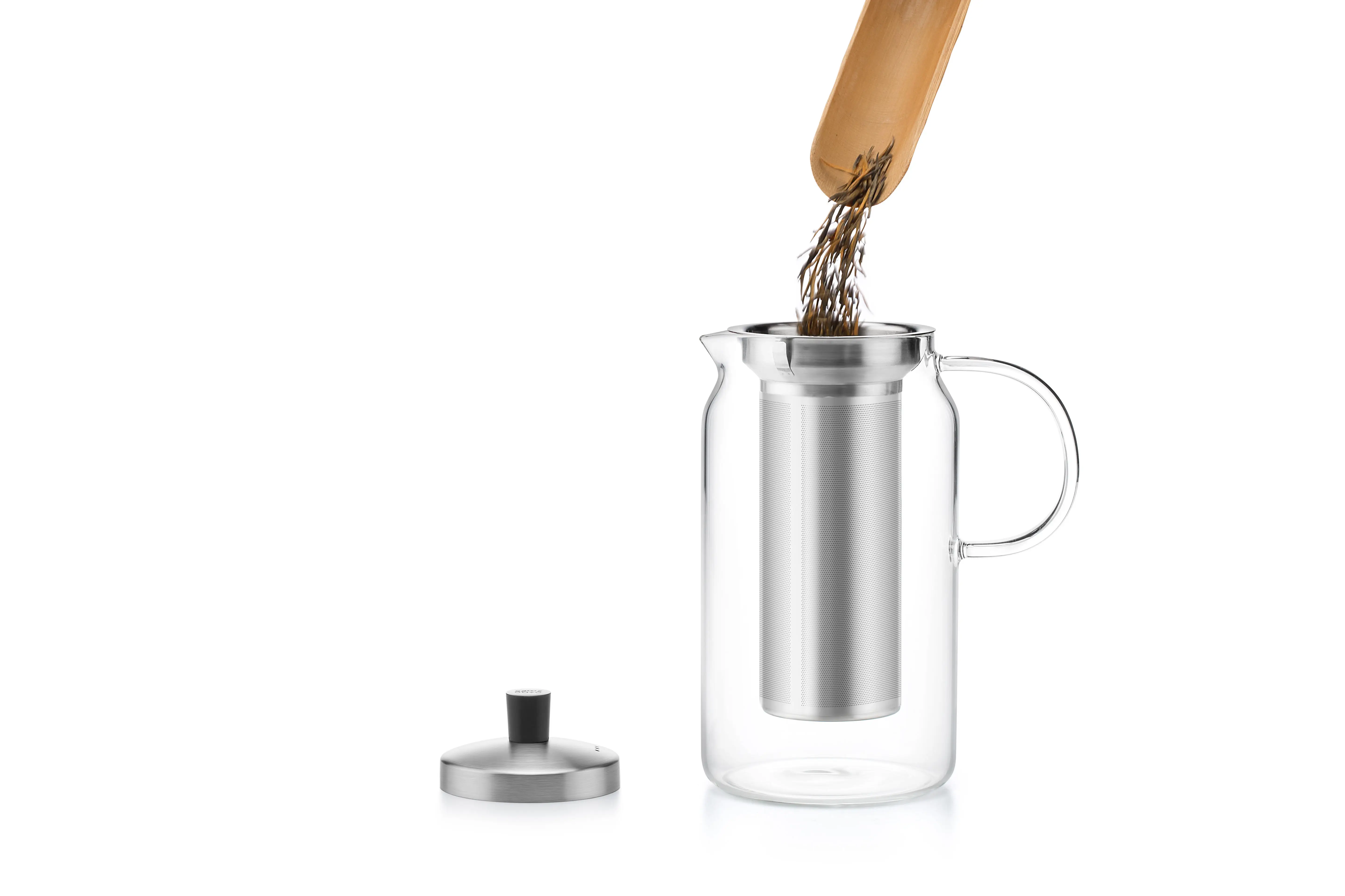 2024 New Hot Selling Stovetop Transparent Glass Water Teapot Safe Coffee Tea Pot with Stainless Steel Filter