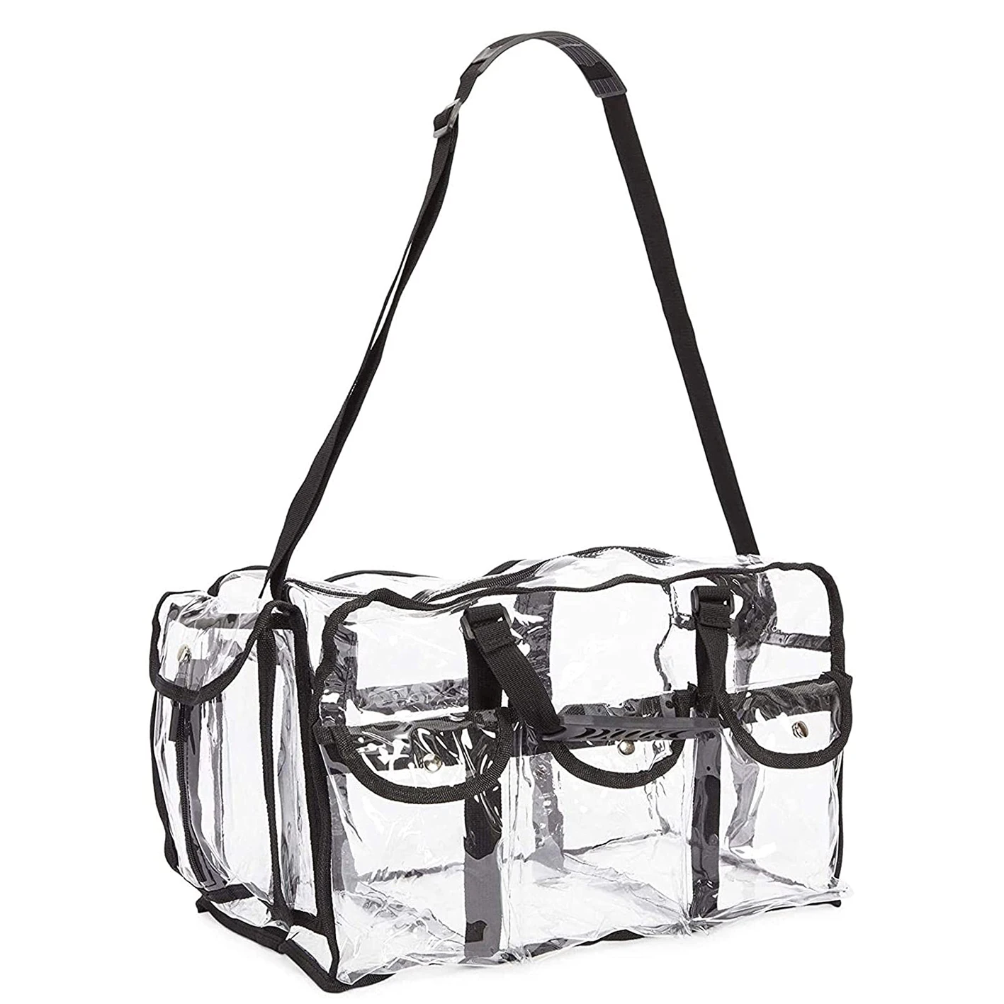 Wholesale Large Clear Makeup Bag Waterproof Transparent Cosmetic Bag Set Fashion Clear PVC Tote Bag