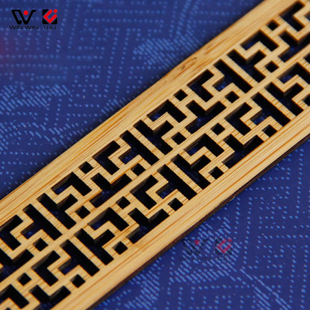 2022 New Fashion Handmade Customized Designs bamboo Wooden Hollow Out Bookmark for Crafts