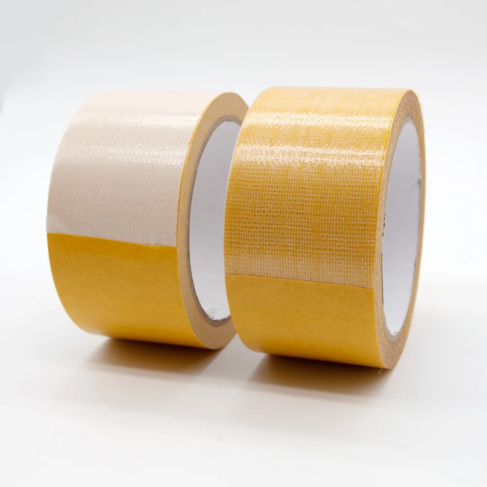 Hotmelt glue Cross Weave Fiber Adhesive Double Sided carpet Fiberglass mesh Tape