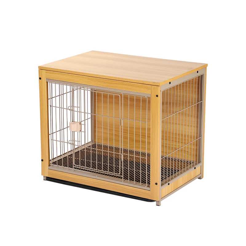 arge Medium Dog Training Crate Kennel Cage with Double Lockable Doors Pet Crate End Table Wood Furniture Cave House Chew-Proof