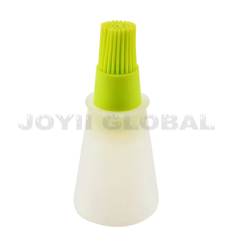 creative cheap promotional kitchen ware products Portable Silicone Oil Bottle With Brush Baking BBQ Basting Brush Pastry making