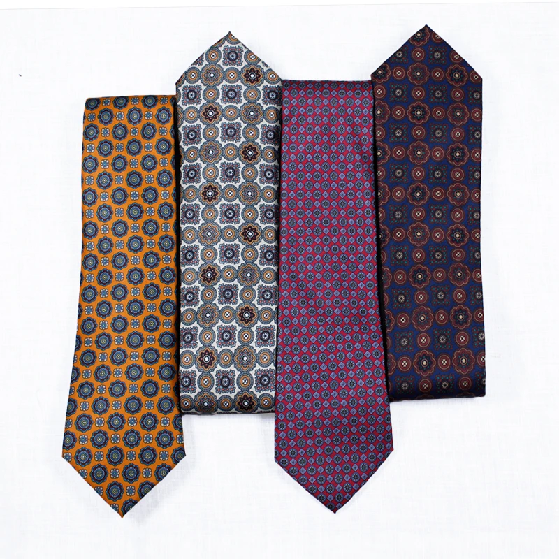 Wholesale Hand Made business necktie Fashion Digital Print Mens 100% Silk Tie