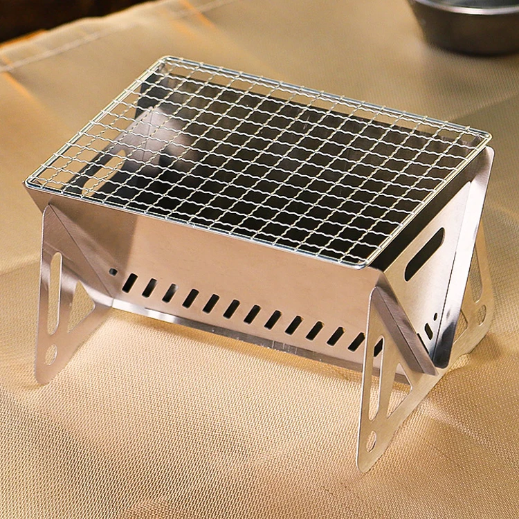 Custom Outdoor Camping Barbecue Portable Foldable Charcoal Stainless Steel BBQ Grills