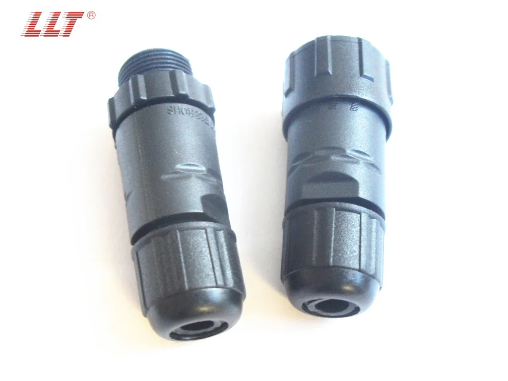 M14 waterproof electric connector 5 pins thread lock assemble male female plug